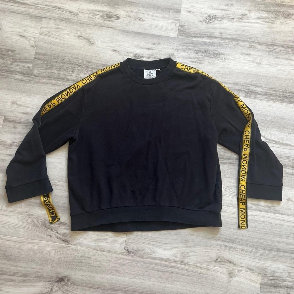 Cheap Monday Black Sweater with Yellow Details